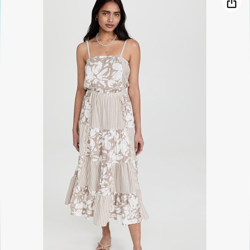 Splendid Patchwork Midi Dress